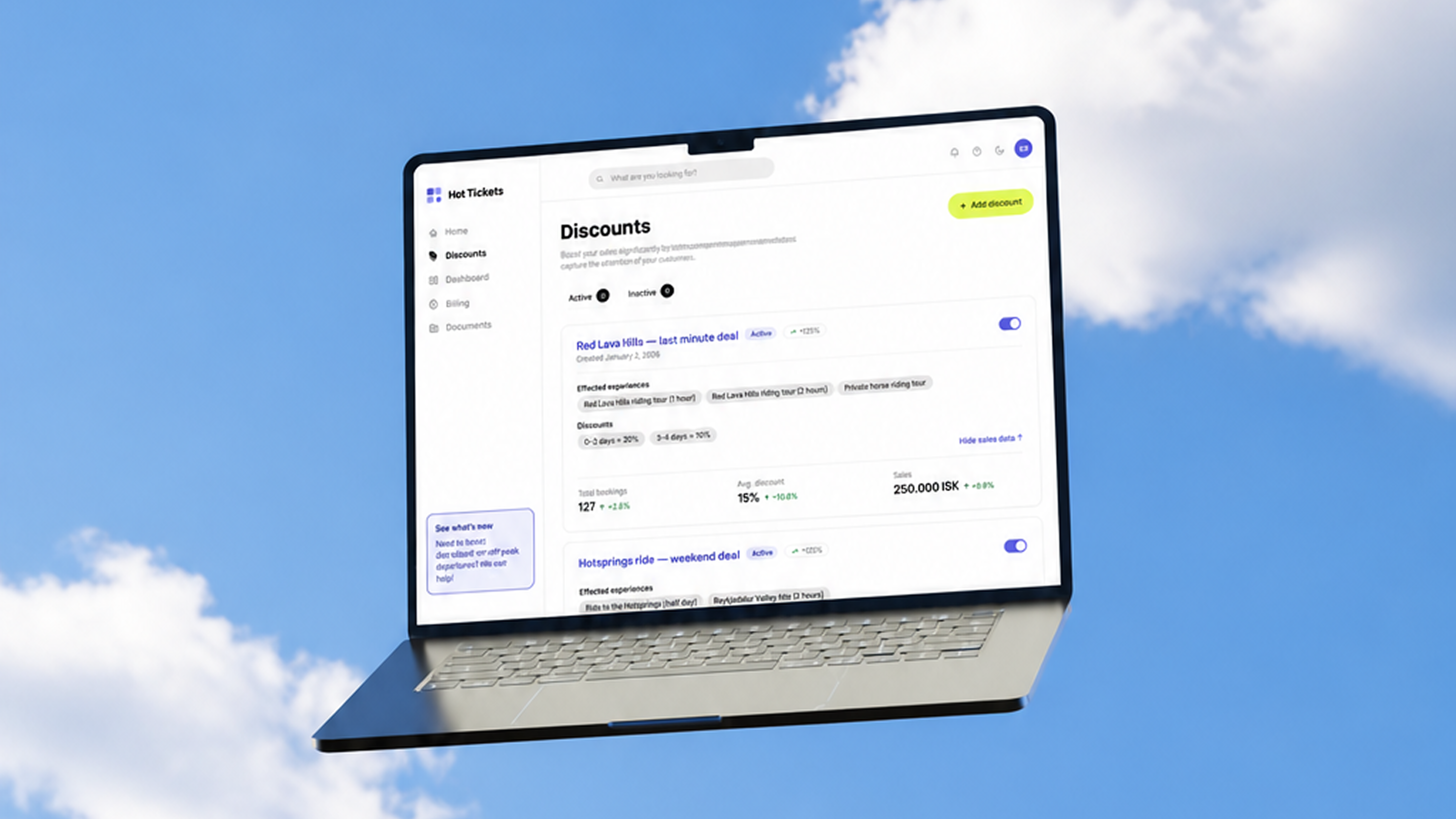 Discount management portal