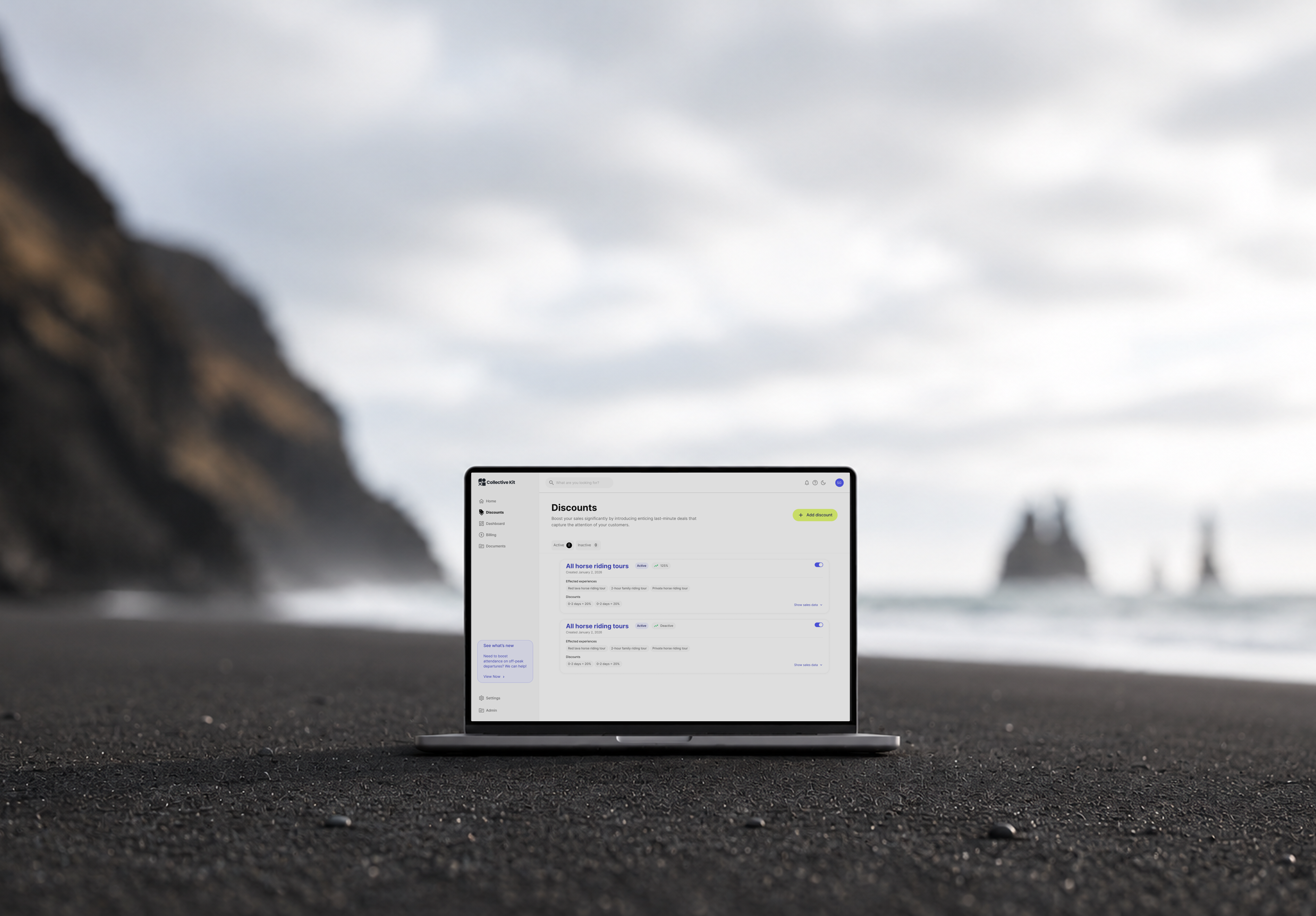 Last-minute experiences startup