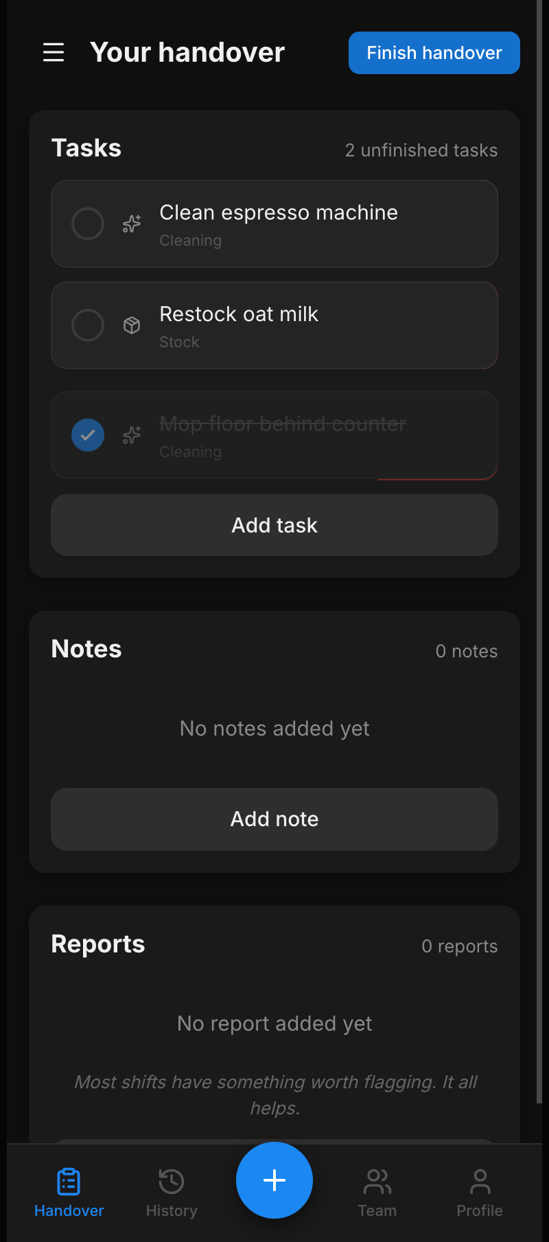 Usability test wireframe, screen 1