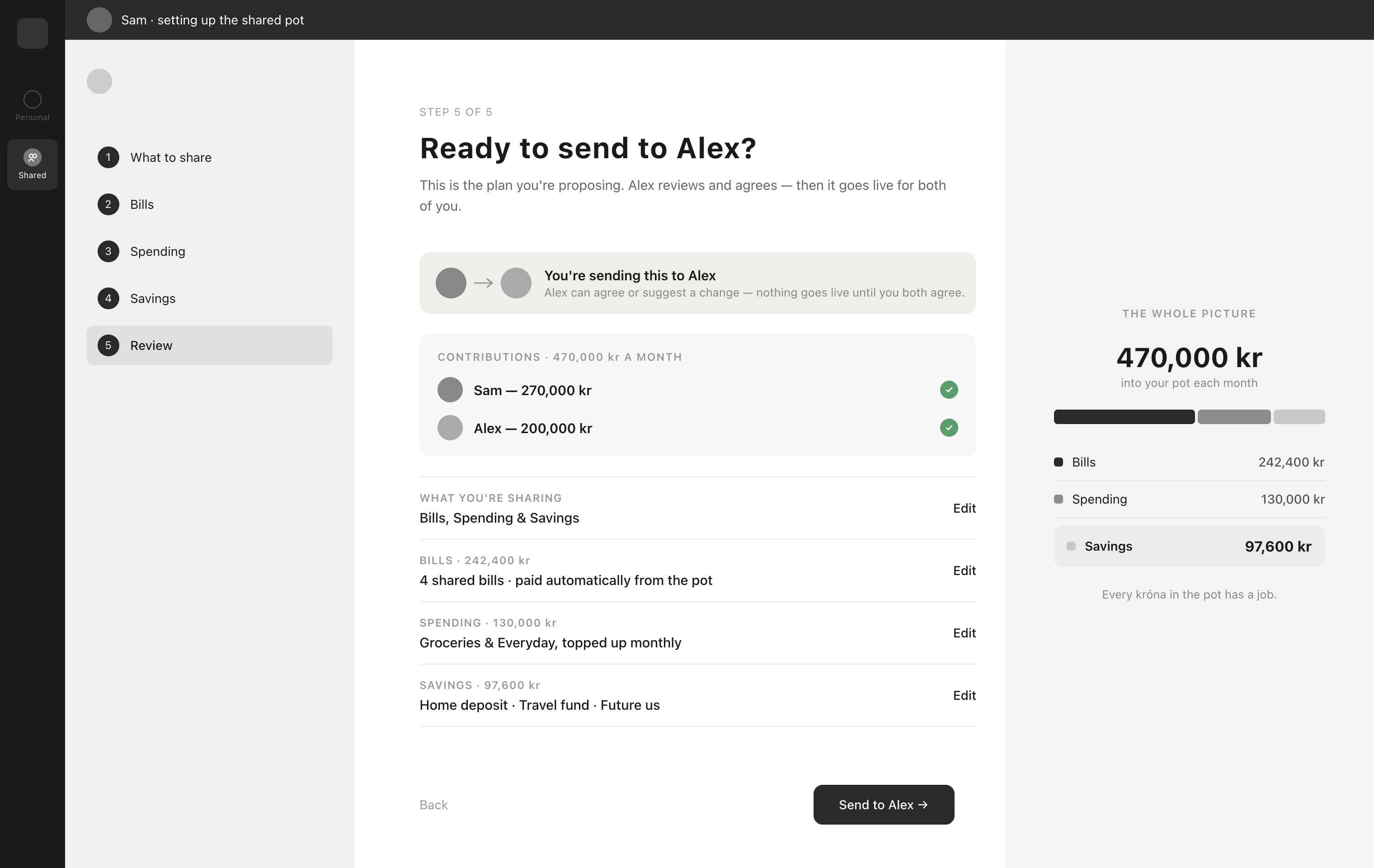Review and send